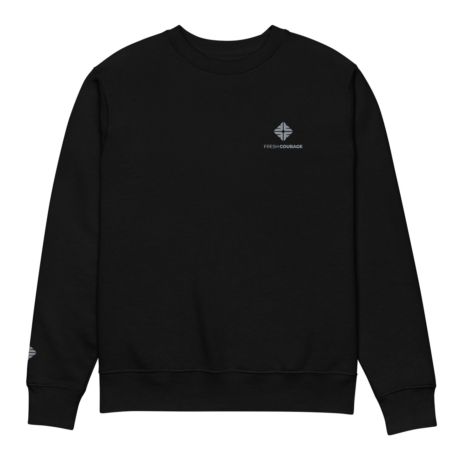 Gray Embroidered Unisex eco sweatshirt