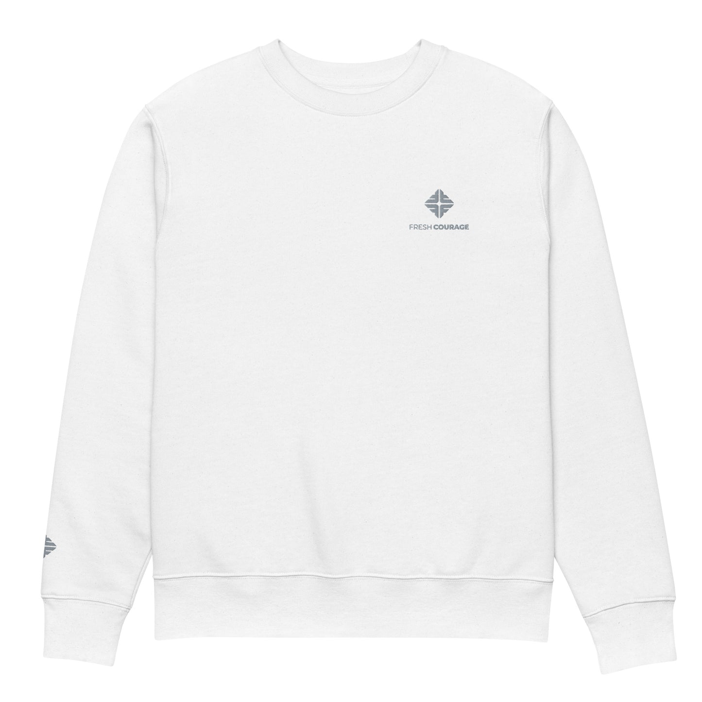 Gray Embroidered Unisex eco sweatshirt